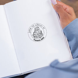 Carimbo De Borracha Rag Doll Cat, Livro Da Biblioteca De