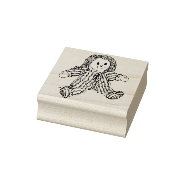 Carimbo De Borracha raggedy doll art stamp (Carimbo)