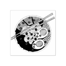 Carimbo De Borracha Ramen Noodles Bowl Restaurante de Comida japonês F