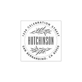 Carimbo De Borracha Ramificações Redondas Redondas Redondas de Mão