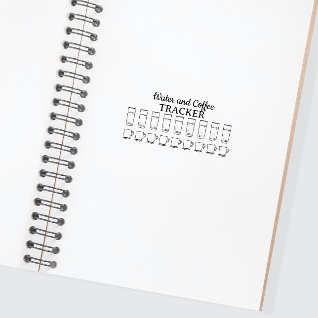 Carimbo De Borracha Rastreador de Água e Café, Diário  (Criador carregado)