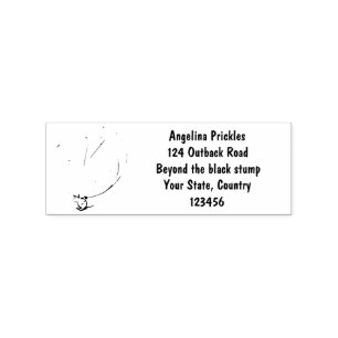 Carimbo De Borracha Rato bonito com ilustração de desenho animado de