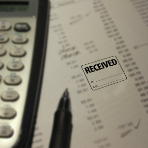 Carimbo De Borracha Recebido, Contabilista, Pequenas Empresas