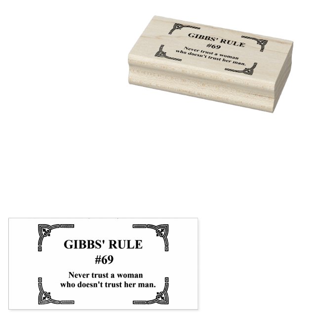 Carimbo De Borracha regra 69 de Gibbs (Carimbado)