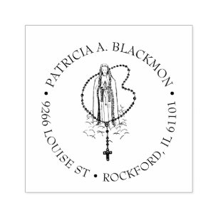 Carimbo De Borracha Religião católica Maria Santa Rosária Fátima