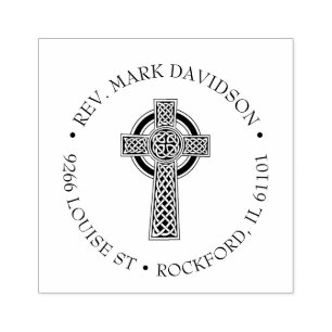 Carimbo De Borracha Religião Céltica Céltica Cristo Cruz Cristã