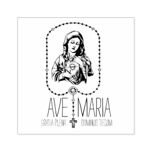 Carimbo De Borracha Religiosa católica, Maria Rosária