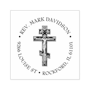 Carimbo De Borracha Religioso da Cruz Cristã de Jesus Bizantino Crucif