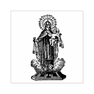 Carimbo De Borracha Religioso nossa senhora de Monte Carmelo w