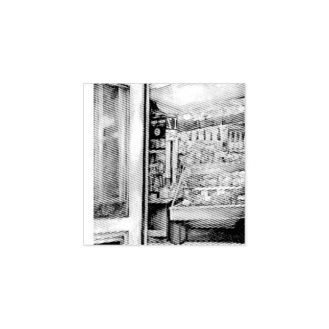 Carimbo De Borracha Respire frio em um Deli quente (Impressão)