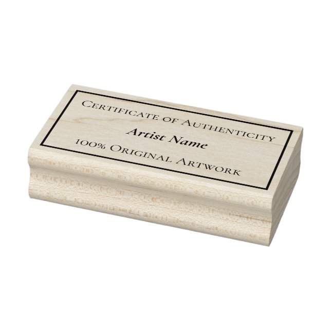 Carimbo De Borracha Retângulo de Certificado de Autenticidade Personal (Carimbo)