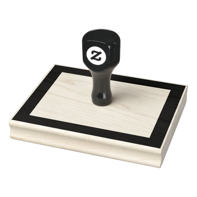 Carimbo De Borracha Retângulo vazio simples, borda ainda mais espessa (Carimbo)