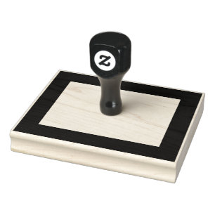 Carimbo De Borracha Retângulo vazio simples Borda super espessa