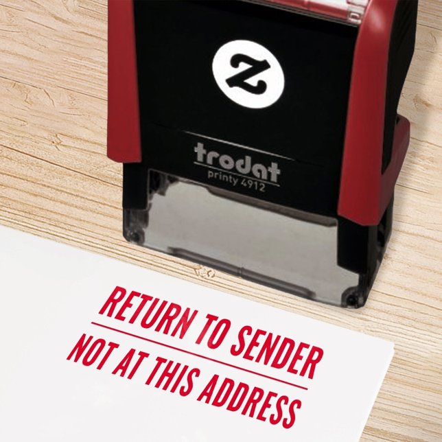 Carimbo de borracha retorna ao remetente não no en (Criador carregado)