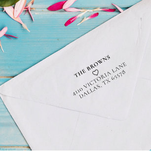 Carimbo De Borracha Retorno de Família Personalizada ClássicaEndereço