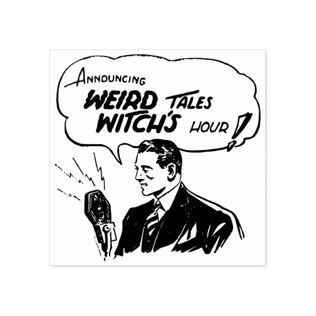 Carimbo De Borracha Retro do anunciador de rádio (Impressão)