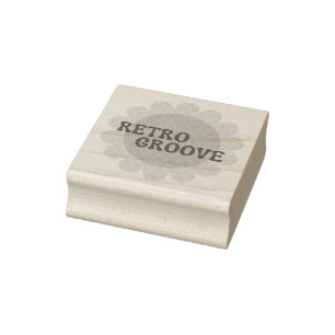 Carimbo de Borracha Retro Groove