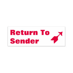 Carimbo De Borracha "Return To Sender"