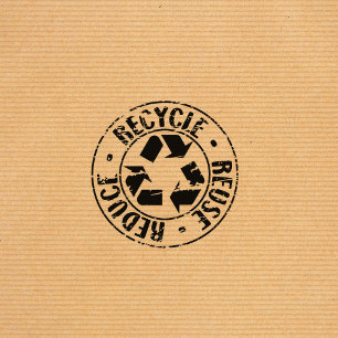 Carimbo De Borracha Reutilizar, Reduzir, Reciclar,