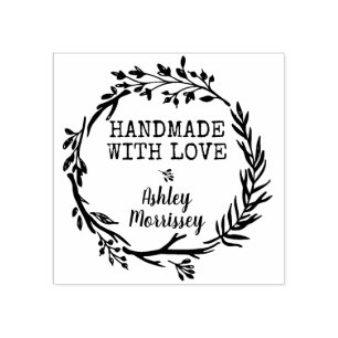 Carimbo De Borracha Ribeirinho Russo Wreath Feita À Mão Crie O Seu