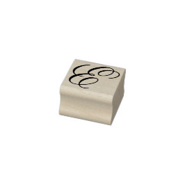 Carimbo De Borracha Rico Monograma - Letra E Editar Design para Altera