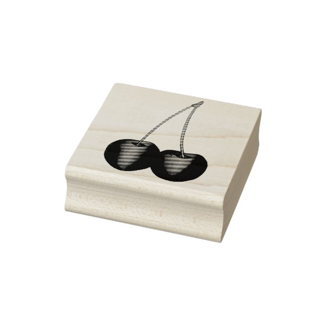 Carimbo De Borracha Ripe Red Cherry Summer Stone Foodie (Carimbo)