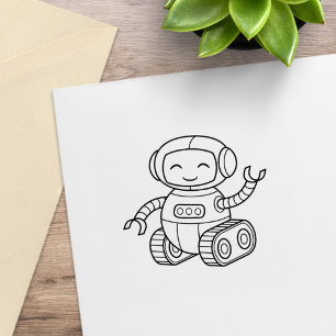 Carimbo De Borracha Robô Brinquedo Fofo Pinte-me