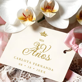 Carimbo De Borracha Romantic Exquisite Mis XV Spanish Calligraphy