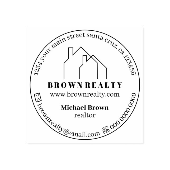 Carimbo De Borracha Roof Two House (Impressão)