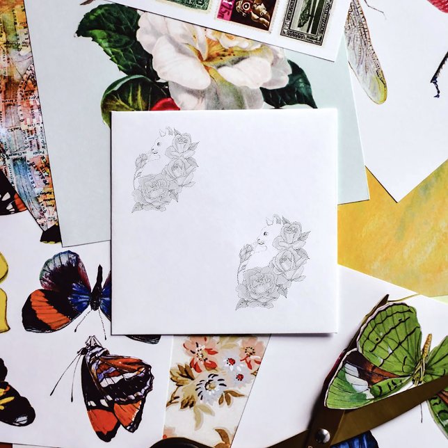 Carimbo De Borracha Rosas rosa-Lavanda de pêssego brancas (Criador carregado)