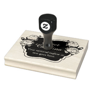 Carimbo De Borracha Rosas Vintage Desbotadas Quadro de Giz Rústico Cou