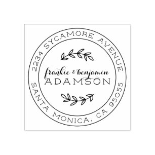 Carimbo De Borracha Roteiro Russo Redondo Endereço de Devolução de Cas