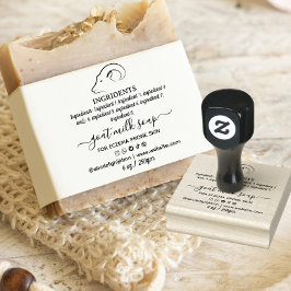 Carimbo De Borracha Rótulo de sabão de leite de Caprino caseiro