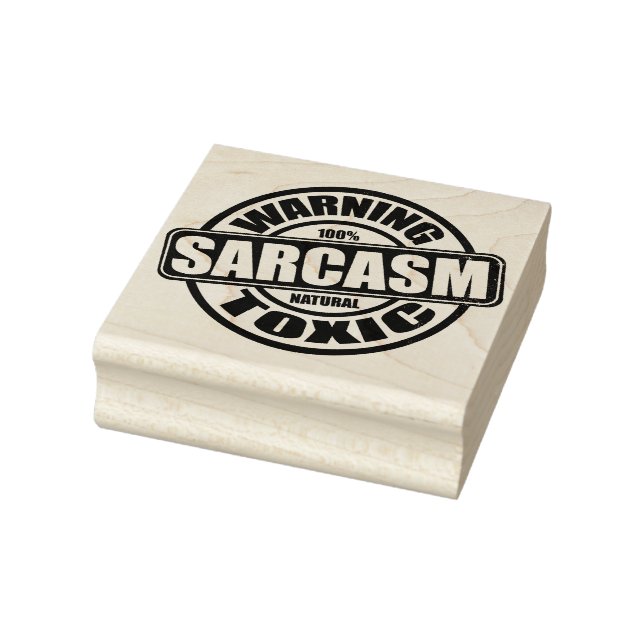 Carimbo De Borracha Rótulo Tóxico do Sarcasm Funny (Carimbo)