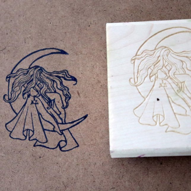 Carimbo De Borracha Roxo Deusa da Lua Wiccan Triple Moon - Símbolo de  (Criador carregado)