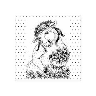 CARIMBO DE BORRACHA RUAS. PATRICK'S IRISH EWE AND SHAMROCKS RUBBER STA