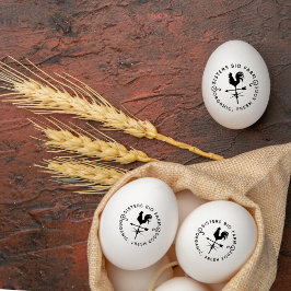 Carimbo De Borracha Russo Simples | Ovos de Fazenda de Nome Personaliz