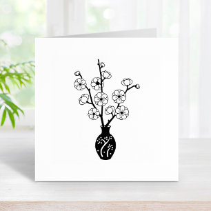 Carimbo De Borracha Sakura Cherry Vase