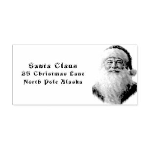 Carimbo De Borracha Santa Claus Return Address North Pole