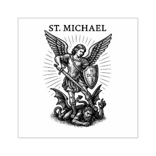 Carimbo De Borracha Santo Michael, o Arcanjo Angel Religião