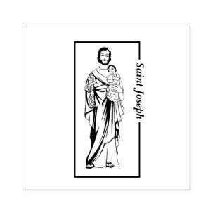 Carimbo De Borracha Santo religioso católico Joseph e Filho de Jesus