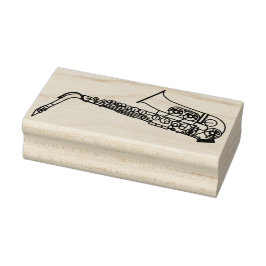 Carimbo De Borracha Saxophone Musician Band Teacher Rubber Stamp
