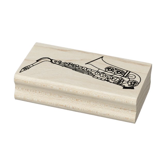 Carimbo De Borracha Saxophone Musician Band Teacher Rubber Stamp (Carimbo)