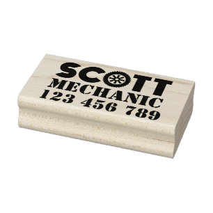 Carimbo De Borracha Scott Mechanic