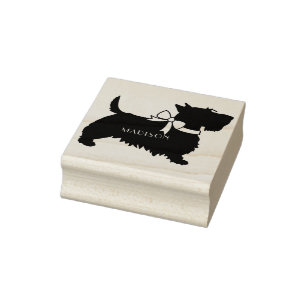 Carimbo De Borracha Scottish Terrier Scotty Dog Puppy Scottie