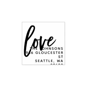 Carimbo De Borracha Script de Amor com Letra Mão Casamento Personali