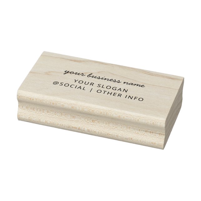 Carimbo De Borracha Script de corte simples | Empresas Promocionais (Carimbo)