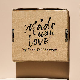 Carimbo De Borracha Script de pincel feito manualmente