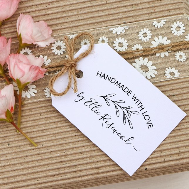 Carimbo De Borracha Script Greenery Botânico Crie o seu (Criador carregado)