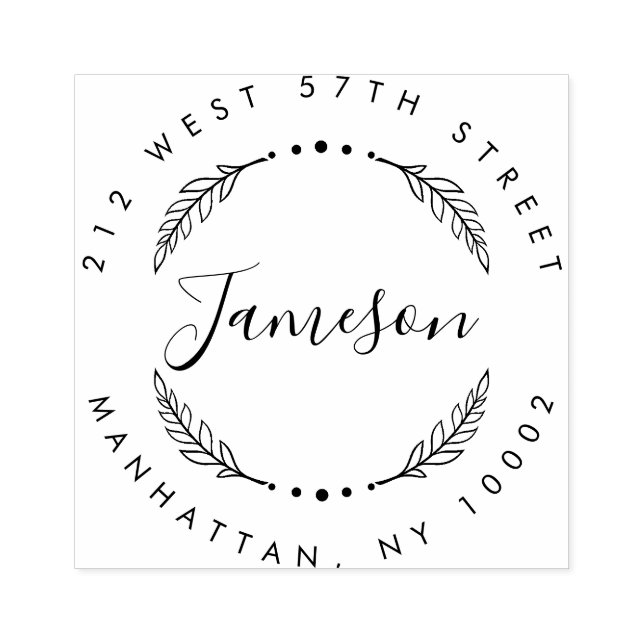 Carimbo De Borracha Script Personalizado e Endereço de devolução do So (Impressão)